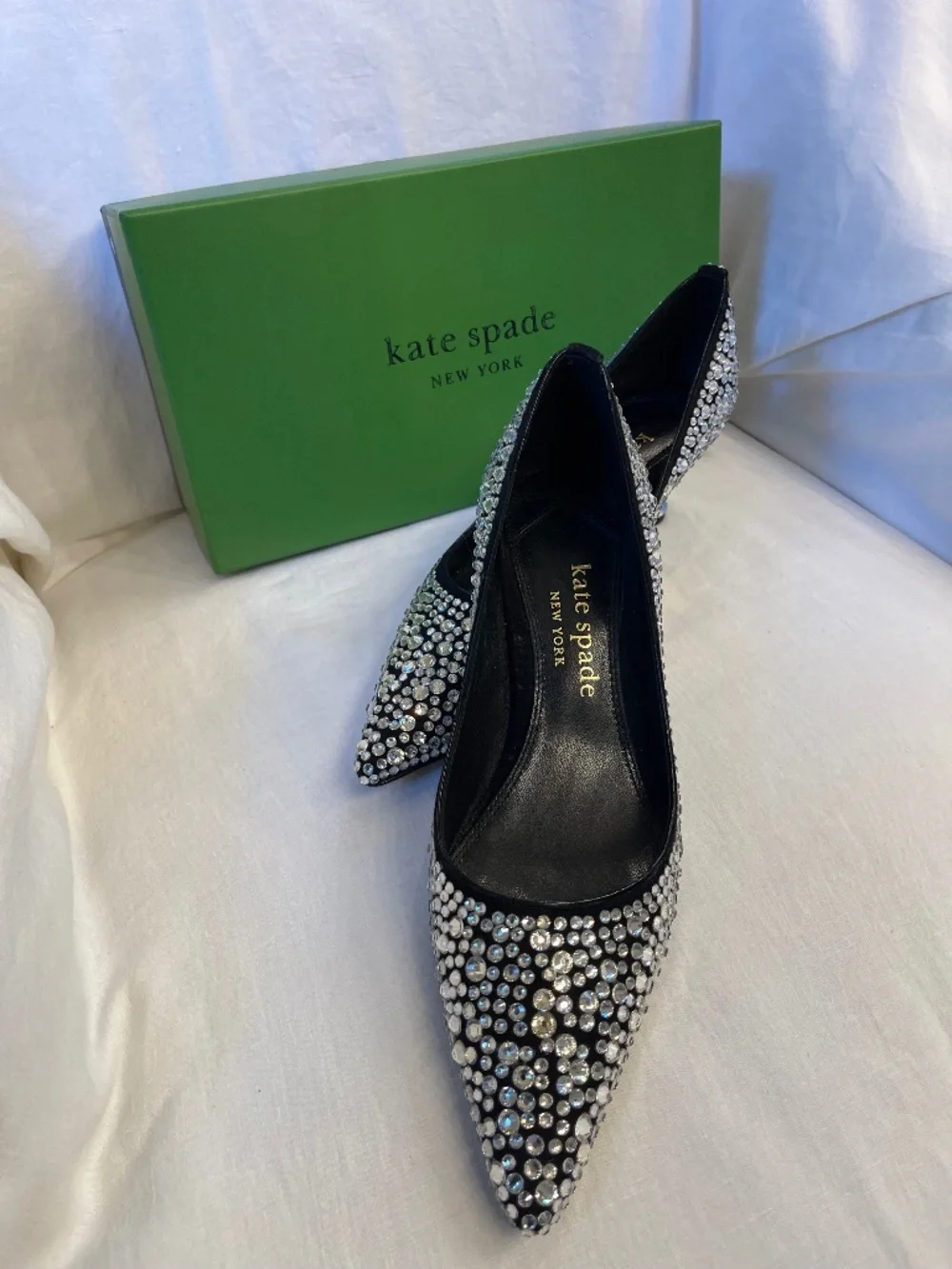 Kate Spade, New York, Crystal designer heels, new, size 6.5